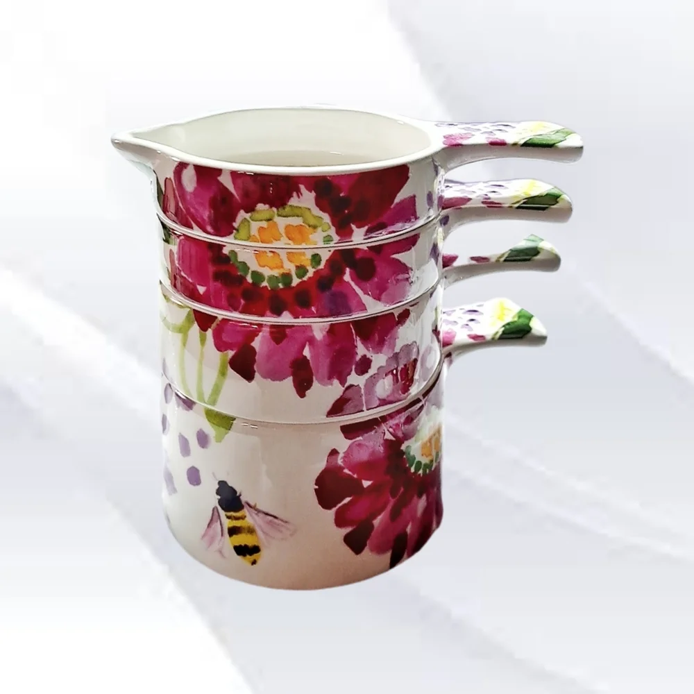 TAG ~ Floral Measuring Cups and Bowl Set